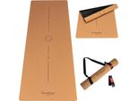 Tappetino Yoga In Sughero Premium Divasya: Realizzato In Gomma Naturale E Sughero | 100% Naturale Sostenibile 183 X 66 0,4 Cm Incl. Cinghia Di Trasporto Tappetino Yoga Antiscivolo
