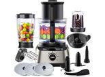 Yashe Robot Da Cucina Multifunzione, Frullatore 11 In 1, Mixer, Tritatutto, Spremiagrumi E Impastatrice Con Ciotola Da 2,5 L E Contenitore Da 1,5 L, 1300 W,