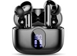Cuffie In-Ear Sportive Senza Fili Bluetooth 5.3 Con 4 Microfoni, 40 Ore Di Autonomia, Indicatore Led, Riduzione Del Rumore Enc, Stereo Hifi Per Il Lavoro E Lo Studio