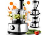 Proficook® 3In1 Frullatore, Robot Da Cucina E Spremiagrumi 1200W Per Tagliare, Grattugiare, Impastare Apertura Di Ricarica Velocità Infinita
