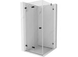 Mexen Lunar-F Cabina Doccia Pieghevole Sinistra 70 X 70 Cm, Trasparente, Nero - 836-070-070-70-00-L