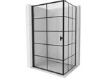 Mexen Mist-B Cabina Doccia A Battente Sinistra 70 X 85 Cm, Griglia Nera, Nero - 8A2T-070-085-70-77-L
