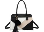 Gallantry, Borsa Da Donna CléO In Grana Con Nappina E Tracolla, Bianco/Nero