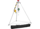 Set Di Treppiedi Vevor Per Spazi Confinati, Treppiedi Di Salvataggio Con Dispositivo Di Sollevamento, Argano Con Cavo Da 544 Kg, Treppiedi Di Salvataggio, Cavo Da 30 M, Sistema Di Salvataggio Con Protezione Anticaduta, Altezza Di Lavoro 1,34-2,15 M