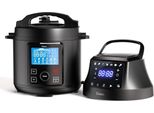 Robot Da Cucina 2 In 1, Pentola Programmabile Foodie Pot E Friggitrice Senza Olio, Coperchio Per Friggitrice, 9 Elettrodomestici In 1, Capacità 6 L, 1300 W, 3