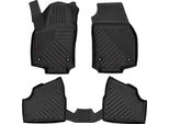 Tappetini Auto In Gomma 3D Wielganizator Per Opel Astra H Berlina, Hatchback, Station Wagon, Twintop, Cabrio, Coupé (2003-2010) – Neri, Bordo Alto, Set 4 Pz