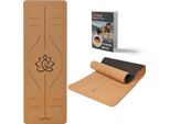 Tappetino Yoga Dh Fitlife In Sughero E Tpe, Tappetino Da Ginnastica 183 X 61 0,6 Cm, Tappetino Yoga Tappetino Sportivo Tappetino Fitness Antiscivolo, Tappetino Più Spesso Con Linee Di Orientamento