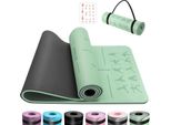 Outdouse Tappetino Yoga, Tpe 6Mm Spessore Pelle-Friendly Tappetino Yoga Antiscivolo Ginnastica Pilates Ginnastica Meditazione Stretching Con Cinghia Di Trasporto Home
