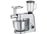 Proficook Impastatrice | Robot Da Cucina Universale 3In1 8 Impostazioni Di Velocità 1500 Watt 6,7 Litri Barattoli In Acciaio Inox Frullatore In Vetro 1,5 Tritatutto