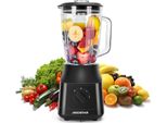 Aigostar Swift - Frullatore E Smoothie Maker, Caraffa In Vetro Da 1,5 Litri, Lame Rivestite In Titanio, Funzione Tritaghiaccio, 2 Velocità + Impulso,