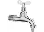 Inf Rubinetto Esterno Bloccabile - Standard 10Cm, Acciaio Inox, 2 Chiavi