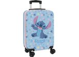 Safta Stitch Happy 20'' Zaino Gemello Con Rotelle Blu Blu Taglia Unica