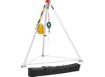 Set Di Treppiedi Vevor Per Spazi Confinati, Treppiedi Di Salvataggio Con Dispositivo Di Sollevamento, Verricello Da 816 Kg, Sistema Di Salvataggio Con Cavo Da 19,8 M, Treppiedi Di Salvataggio Con Protezione Anticaduta, Altezza Di Lavoro 1,34-2,15 M