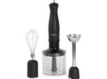 Petra PT2827BMBLKVDE Frullatore 3 In 1 - Accessori Senza Bpa, Ciotola Da 500 Ml, Bicchiere Da 700 Ml, Frusta, Frullatore, Tritatutto, 2 Velocità,