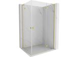 Mexen Mist-H L Duo Cabina Doccia A Battente Destra 95 X 115 Cm, Trasparente, Oro Spazzolato - 8A5L-095L-115P-55-00