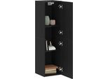 Syfax™ Mobile Tv Da Parete Rovere Nero 30,5 X 30 X 110 Cm