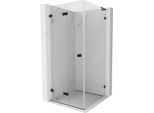 Mexen Lunar-F L Cabina Doccia Pieghevole Sinistra 100 X 100 Cm, Trasparente, Nera - 836L-100-100-70-00-L