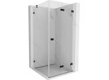 Mexen Lunar-F Cabina Doccia Pieghevole Destra 70 X 70 Cm, Trasparente, Nera - 836-070-070-70-00-P