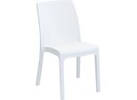 Milanihome.It - Sedia Da Giardino Impilabile In Wicker Stampato Bianco Da Esterno Giardino Terrazzo Portico Locale Bardi Colorebianco