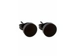 Paar Ohrstecker Liebeskind Berlin "Schmuck Geschenk Edelstahl Ohrringe Kreis", Schwarz, Ohrringe, Damen, 8Mm, Edelstahl