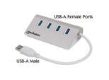 Manhattan Hub 4-Port 4Xusb3.0 Alu Strom: Usb