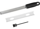 Intirilife Grattugia A Mano Multifunzionale In Acciaio Inox In Nero - Grattugia Per Formaggio Grattugia Per Agrumi Grattugia Per Cucinare Raffinare E Decorare