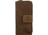 Greenland Nature Pelle Portafoglio Montenegro Long Wallet Rfid Brown Marrone