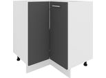 Armadio Per Mobili Da Cucina Esilo Bianco / Antracite A. 82 X L. 76 X P. 76 Cm