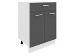 Armadio Per Mobili Da Cucina Esilo Bianco / Antracite A. 82 X L. 60 X P. 46 Cm