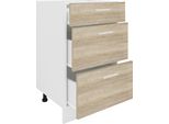 Armadio Per Mobili Da Cucina Esilo Bianco / Sonoma Rovere A. 82 X L. 50 X P. 46 Cm