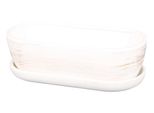 Scatola Per Cactus Kaktus O White Con Piattino 34 Cm Bianco Opaco