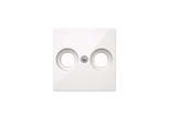 Merten MEG4122-0319 Piastra Centrale Per Prese D'antenna, Bianco Polare Lucido, Sistema M
