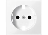 Merten MEG2330-0319 Placca Centrale Per Inserto Presa Di Terra, Protezione Contro Il Pericolo Di Contatto, Bianco Polare Lucido, Sistema M