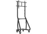 Equip - Carrello - Per Schermo Piatto/Sistema Di Videoconferenza - Extra Forte - Chiudibile A Chiave - Plastica, Acciaio Inox, Alluminio - Nero - Dimensioni Dello Schermo: 94-203 Cm (37"-80"") (650608)"