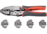 Toolcraft PZ-506 430461 Set Di Utensili Per Crimpare 6 Pezzi Capicorda Isolati, Capicorda Non Isolati, Capicorda Chiusi, Capicorda Aperti, Capicorda Chiusi