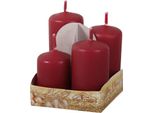Candele Dell'avvento Nohel Garden Tiered Opaco D4X6/7/8/9Cm 4Pz