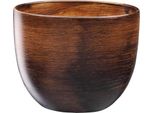 Coprivaso In Ceramica Purkyne Wood Ø 13 X 11 Cm Marrone Scuro Opaco