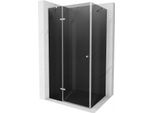 Mexen Roma Cabina Doccia A Battente 100 X 110 Cm, Grafite, Cromo - 854-100-110-01-40