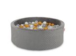 Piscina A Secco In Viscosa H-30 Cm Con 300 Palline - Grigio Scuro