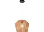 Lampada A Sospensione 'Sela' 158 X 33 Cm Nero/Beige