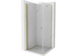 Mexen Pretoria Cabina Doccia Battente 80 X 80 Cm, Trasparente, Dorata - 852-080-080-50-00