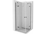 Mexen Roma Duo Cabina Doccia A Battente 80 X 80 Cm, Trasparente, Nera - 854-080-080-70-00-02