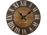 Rebecca Mobili Orologio Da Parete Antico, Legno, Marrone E Bianco ø 33,8 Cm