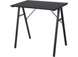 Scrivania Rebecca Mobili In Fibra Di Legno E Acciaio, Nero