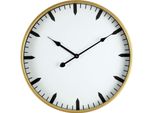 Orologio Da Parete Rebecca Mobili In Vetro E Metallo, Bianco E Oro ø 40 Cm