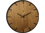 Rebecca Mobili Orologio Da Parete Rotondo In Legno, Marrone E Nero ø 40 Cm