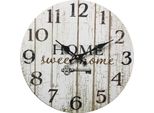 Orologio Da Parete In Legno Rebecca Mobili, Bianco E Nero ø 33,8 Cm