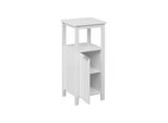 Mobile Da Bagno Rebecca Mobili Con 1 Anta E 1 Ripiano In Mdf Bianco