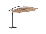 Ombrellone Rebecca Mobili Con Palo Decentrato, 3X3 M, Acciaio E Poliestere, Beige