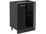 Vicco Mobiletto Base Cucina R-Line, 60 Cm Senza Piano Di Lavoro, Nero Lucido/Antracite